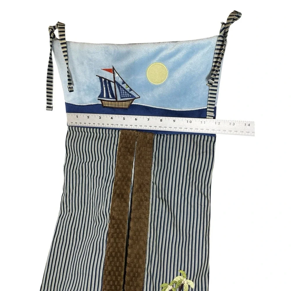 Nojo Sail Boat baby‎ diaper Stacker Nautical Beach Tropical Nursery Decor 2009